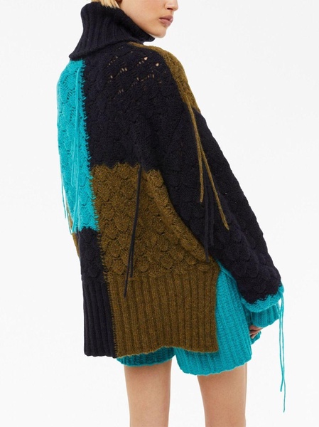 Antarctic Dream patchwork knitted jumper