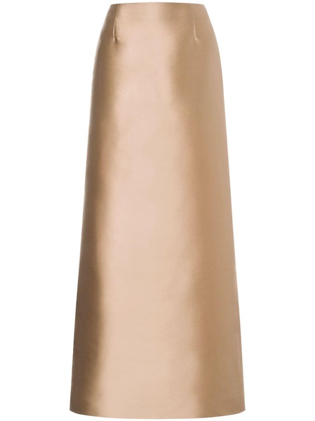 A-line satin midi skirt