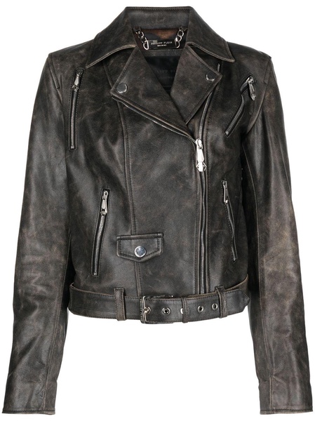 leather biker jacket