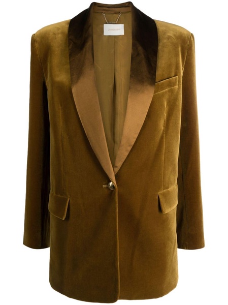 Green Lyrical Velvet Blazer