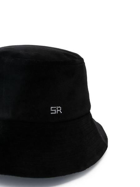 rhinestone-embellished logo bucket hat