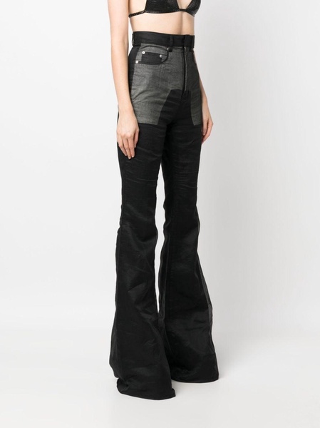 Bolan flared high-waisted jeans