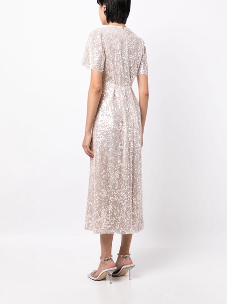 Mila sequin-design long dress 