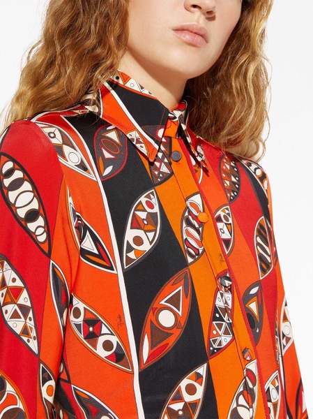 Girandole-print long-sleeve shirt