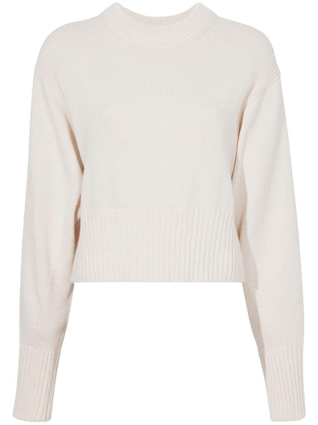 cropped cotton-blend jumper