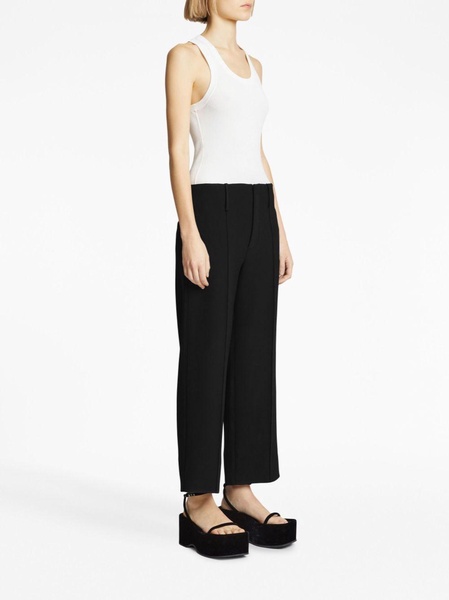 mid-rise crepe cropped trousers