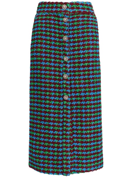 tweed midi skirt