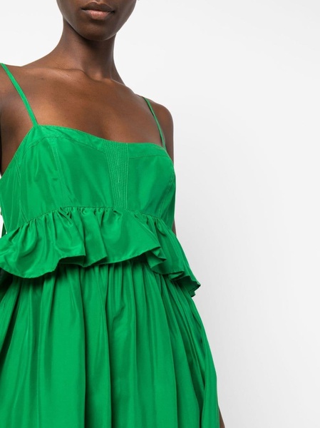 spaghetti-straps ruffle-detail dress