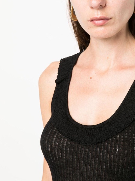 ribbed-knit wool tank top