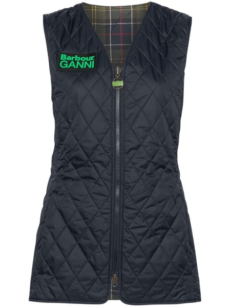 x GANNI diamond-quilted gilet