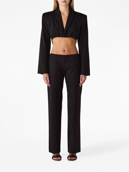 low-rise straight-leg trousers