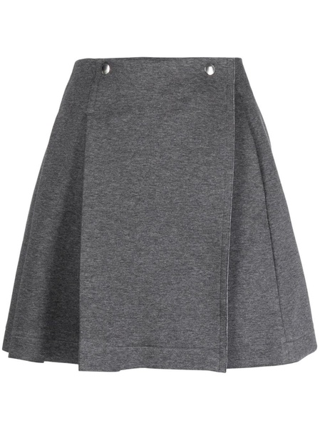 A-line cotton miniskirt