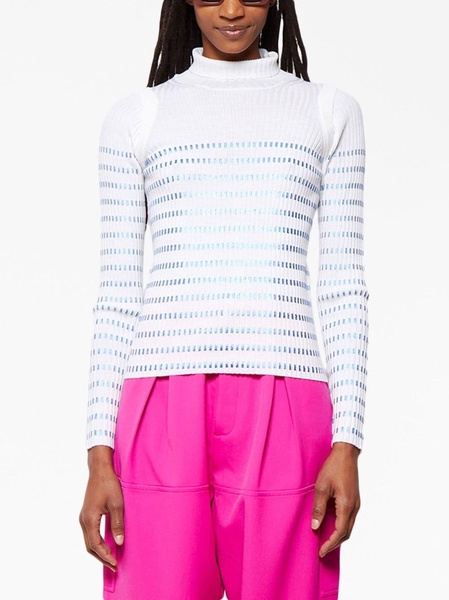 striped crew-neck jumper