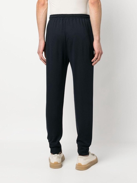 debossed-logo ribbed track pants