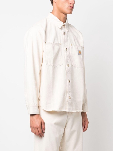 logo-patch cotton shirt 