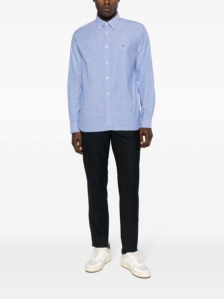 logo-embroidered oxford shirt