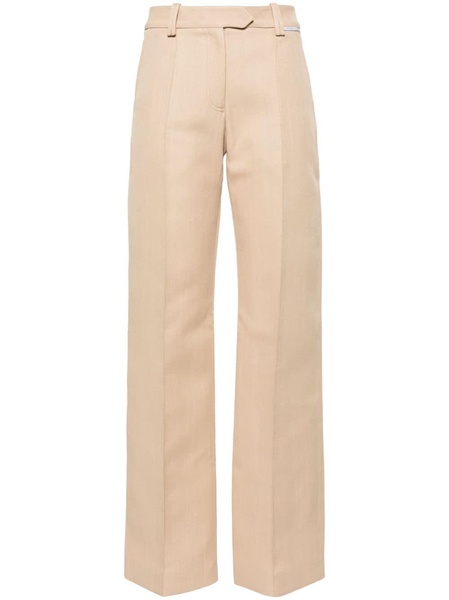 low-rise straight trousers