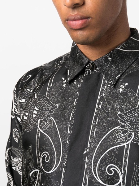 Dandy paisley-print silk shirt