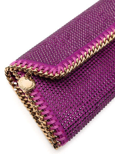 Falabella crystal-embellished clutch