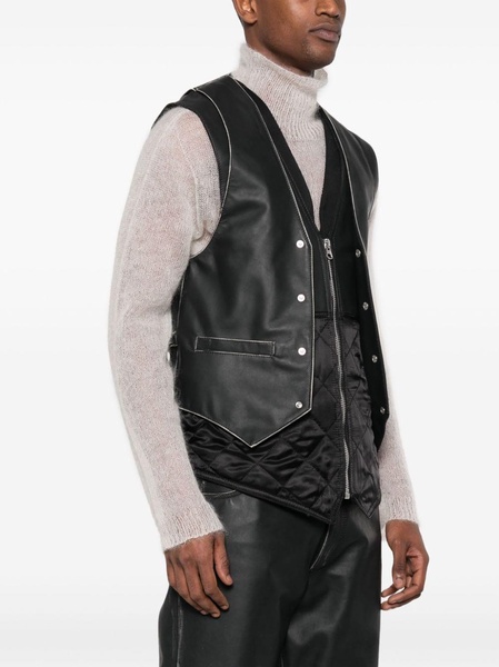 V-neck layered gilet