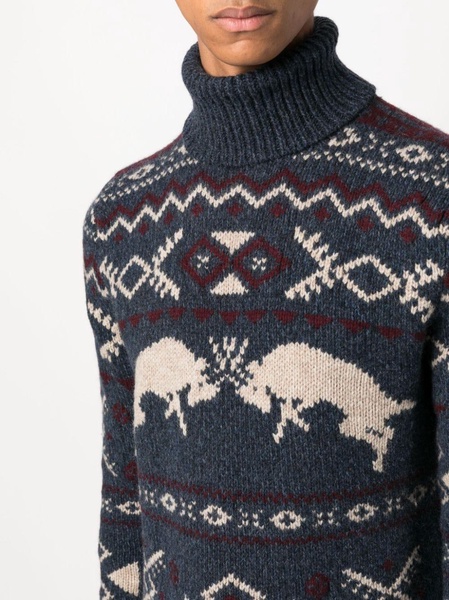 fair isle-knit wool jumper