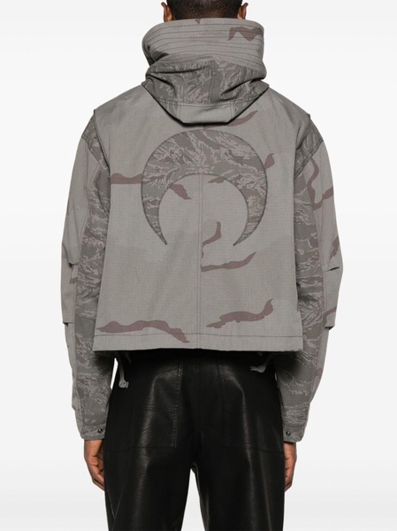 camouflage-print hooded jacket