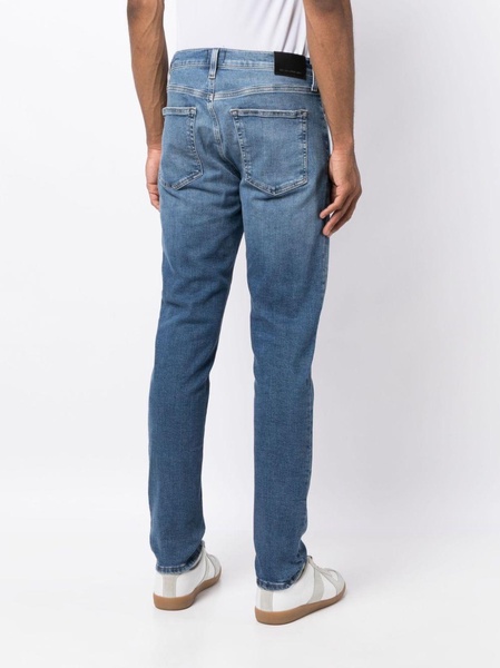 slim-cut cotton jeans