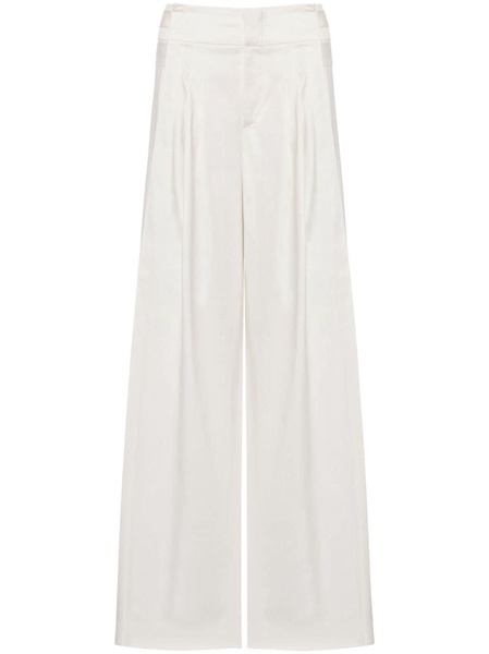 wide-leg cotton trousers