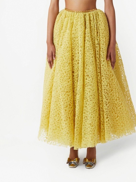 lace-embrioidered full skirt