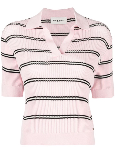 striped cotton polo shirt