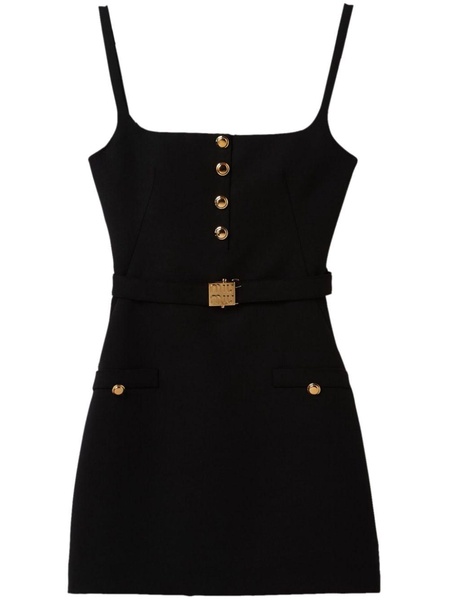 belted wool minidress