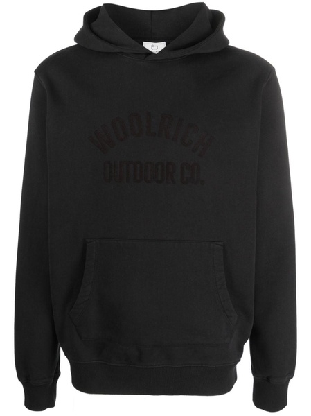 embossed-logo cotton hoodie