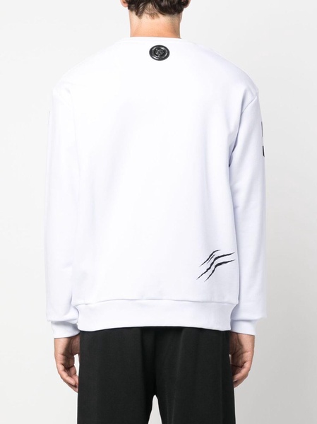 LS logo-print cotton sweatshirt