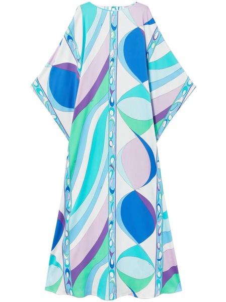 Pesci-print kaftan maxidress