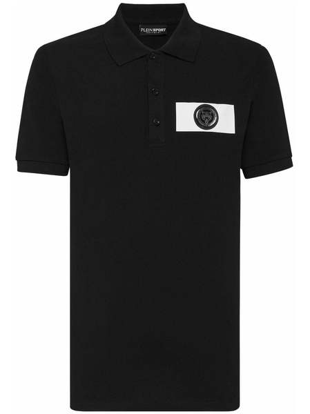 logo-patch cotton polo shirt