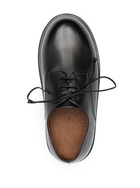 lace-up leather loafers