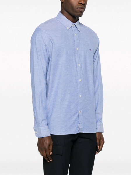 logo-embroidered oxford shirt