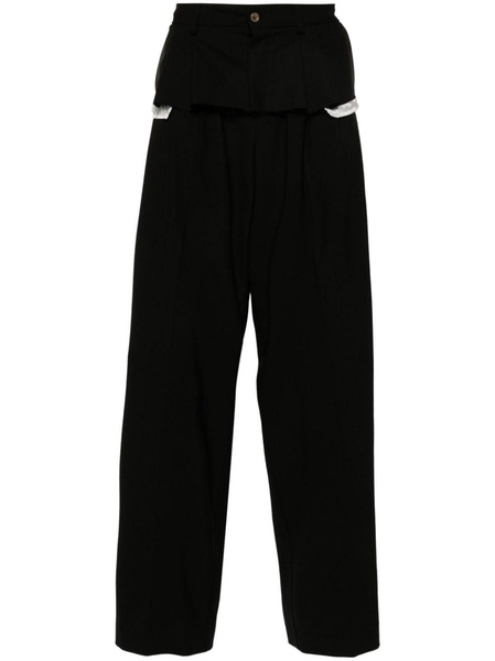 high-waist wide-leg trousers