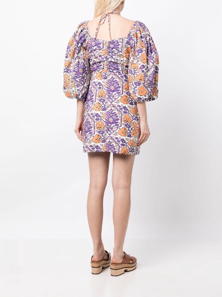 Jeanne graphic-print dress