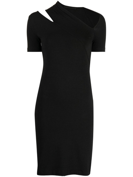 cut-out detailing cotton-blend dress