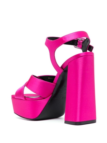 130mm open-toe satin sandals