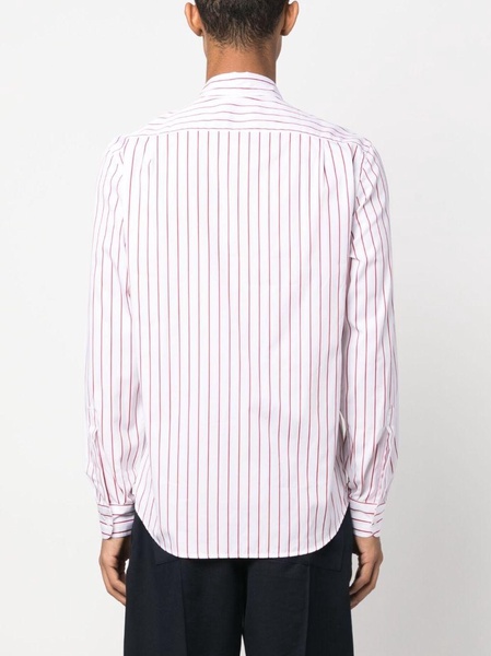 striped button-up cotton shirt