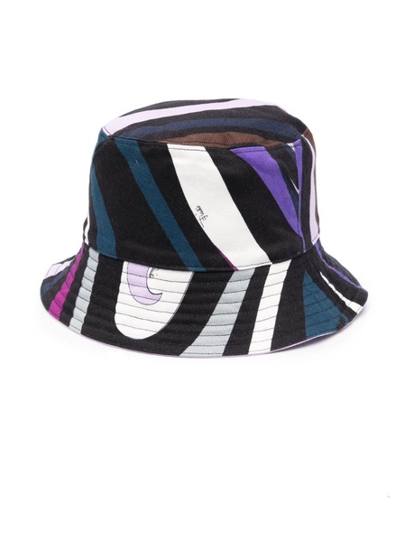 logo-embroidered reversible bucket hat