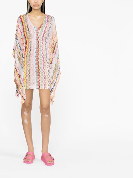 zigzag-woven minidress