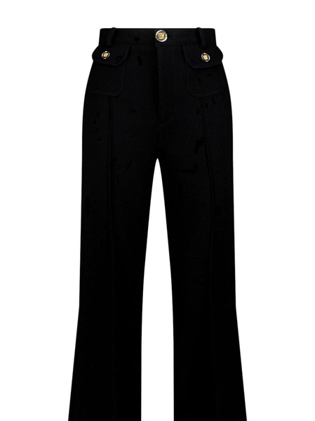 high-waist wool tailored trousers 