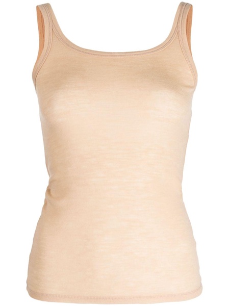 round-neck wool tank top