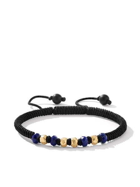 18kt yellow gold Fortune lapis lazuli woven bracelet