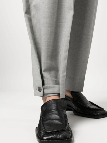 pleat-detail tapered trousers