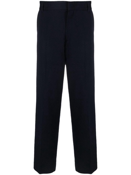 straight-leg wool-blend trousers