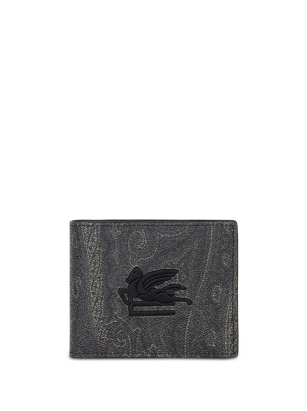 paisley-print cotton-blend wallet 